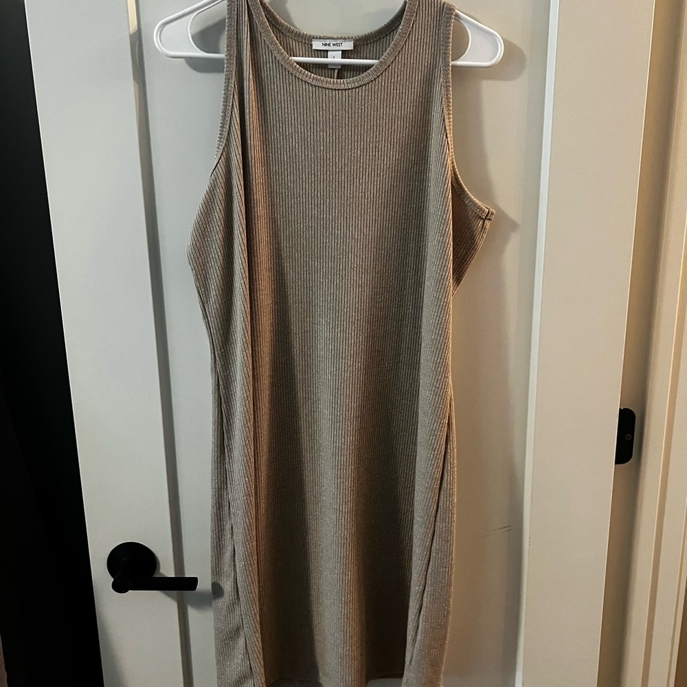Sleeveless Tan Dress